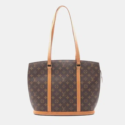 Pre-owned Louis Vuitton Babylon Shoulder Tote Bag Monogram Canvas Brown