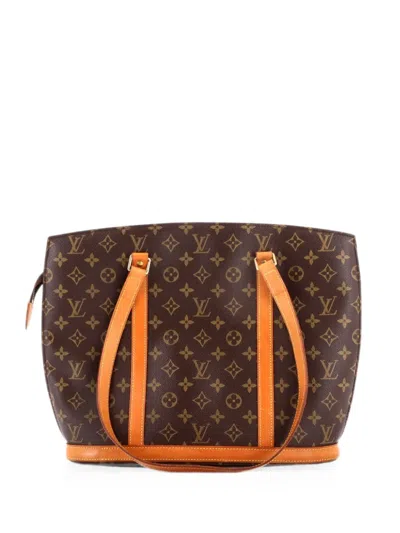 Pre-owned Louis Vuitton Babylone Handbag Monogram Canvas Tote Bag In Brown