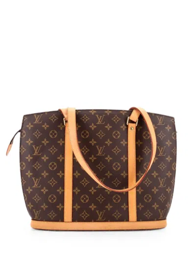 Pre-owned Louis Vuitton Babylone Handbag Monogram Canvas Tote Bag In Brown