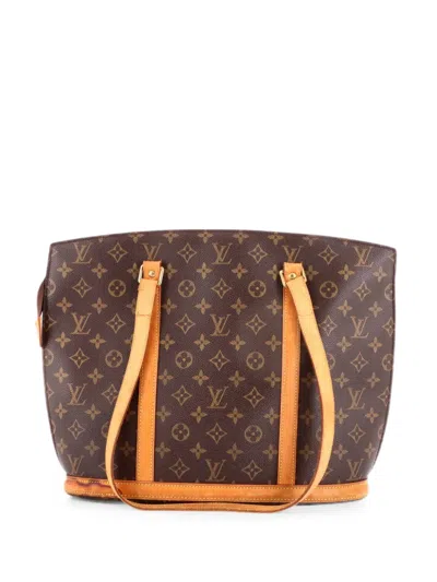 Pre-owned Louis Vuitton Babylone Handbag Monogram Canvas Tote Bag In Brown