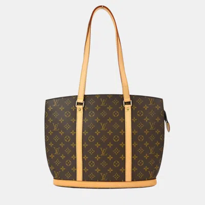 Pre-owned Louis Vuitton Babylone Monogram Canvas Tote Bag In Brown