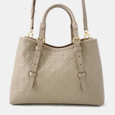 Pre-owned Louis Vuitton Babylone Tote Tourterelle Monogram Empreinte Leather Size Pm In Sand