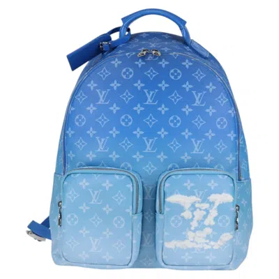 Pre-owned Louis Vuitton Backpack Blue Canvas Backpack Bag ()