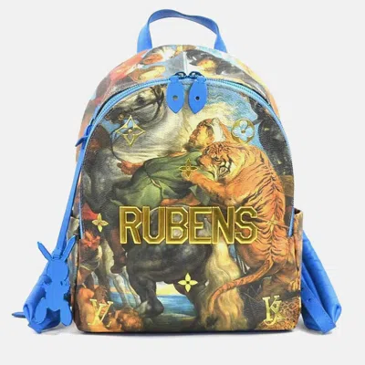 Pre-owned Louis Vuitton Backpack Masters Rubens Palm Springs Blue Multicolor