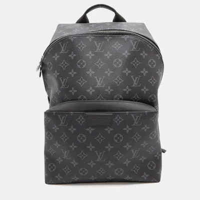 Pre-owned Louis Vuitton Backpack Noir Monogram Eclipse In Black