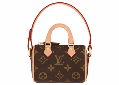 Pre-owned Louis Vuitton Bag Charm Speedy Monogram In Brown