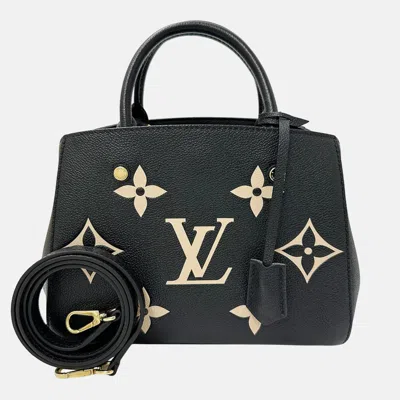 Pre-owned Louis Vuitton Bag Empreinte Handbag Shoulder Monogram Montaigne Bb Noir In Black