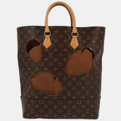 Pre-owned Louis Vuitton Bag With Holes Tote Bag Comme Des Garcons In Brown