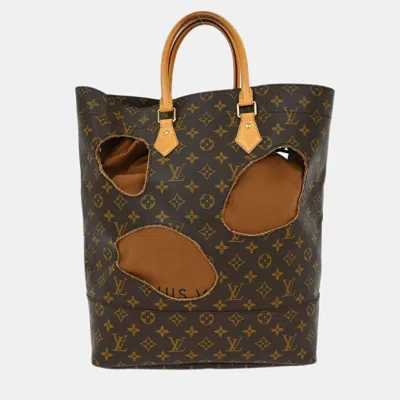 Pre-owned Louis Vuitton Bag With Holes Tote Bag Comme Des Garcons In Brown
