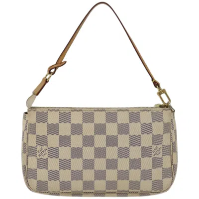 Pre-owned Louis Vuitton Baguette Canvas Clutch Bag () In White