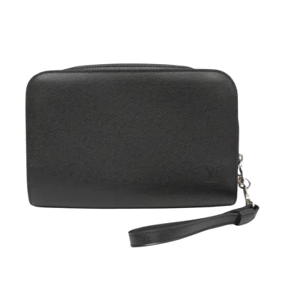 Pre-owned Louis Vuitton Baikal Leather Clutch Bag () In Black