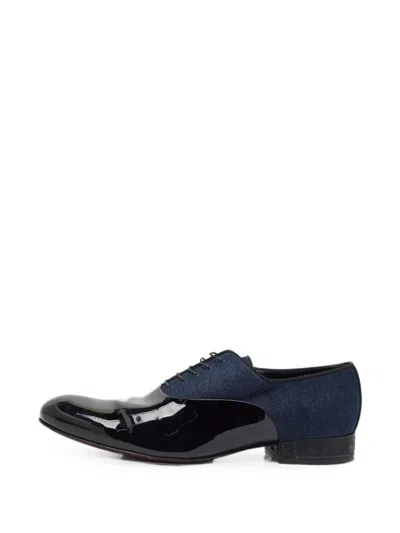Pre-owned Louis Vuitton Ballroom Patent Leather Oxfords In Black