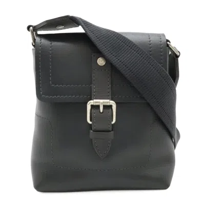 Pre-owned Louis Vuitton Basalt Dark Gray Leather Pochette Shoulder Bag ()