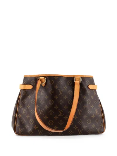 Pre-owned Louis Vuitton Batignolles Handbag Monogram Canvas Horizontal Tote Bag In Brown