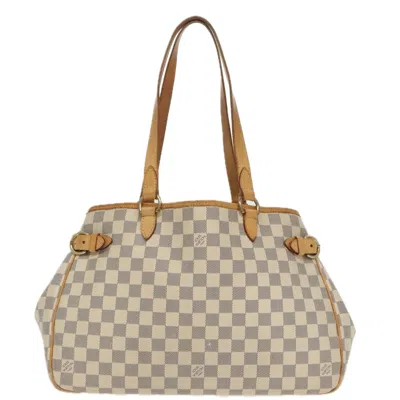 Pre-owned Louis Vuitton Batignolles Horizontal White Canvas Tote Bag ()