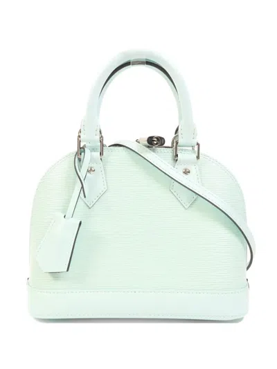Pre-owned Louis Vuitton Bb Alma Épi Leather Tote Bag In Blue