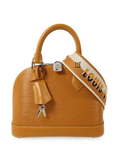 Pre-owned Louis Vuitton Bb Alma Epi-leather Tote Bag In Brown