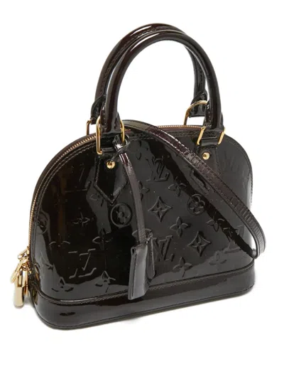 Pre-owned Louis Vuitton Bb Alma Monogram Tote Bag In Red