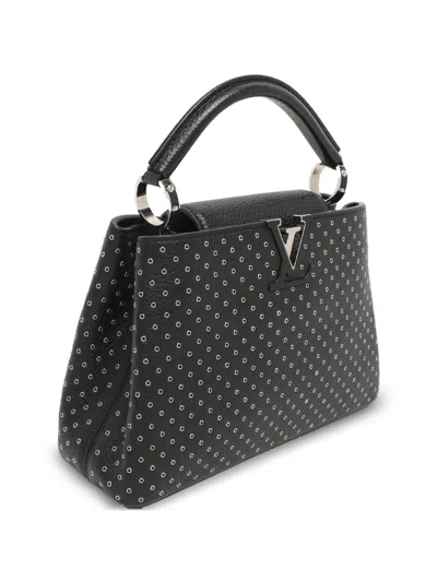 Pre-owned Louis Vuitton 2016 Bb Capucines Logo-detail Tote Bag In Black