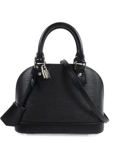 Pre-owned Louis Vuitton Bb Epi Alma Tote Bag In Black