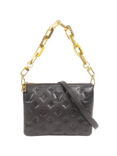 Pre-owned Louis Vuitton Bb Monogram Coussin Shoulder Bag In Black