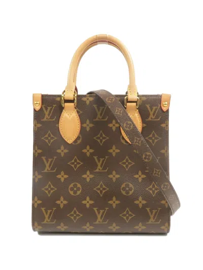 Pre-owned Louis Vuitton Bb Sac Plat Monogram Canvas Tote Bag In Brown