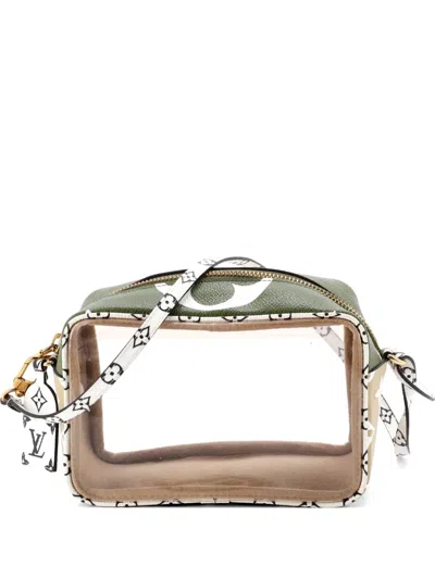 Pre-owned Louis Vuitton Beach Pouch Limited Edition Colored Monogram Giant Shoulder Bag In White