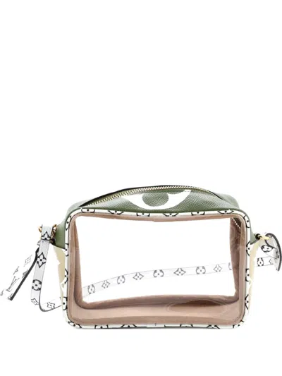 Pre-owned Louis Vuitton Beach Pouch Limited Edition Jungle Monogram Giant Shoulder Bag In Green