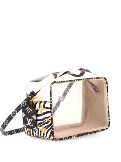 Pre-owned Louis Vuitton Beach Pouch Limited Edition Jungle Monogram Giant Shoulder Bag In Neutrals