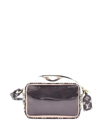 Pre-owned Louis Vuitton Beach Pouch Limited Edition Jungle Monogram Giant Shoulder Bag In White