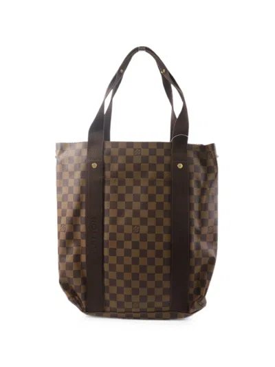 Pre-owned Louis Vuitton Beaubourg Damier Ebène Tote Bag In Brown