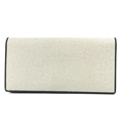 Pre-owned Louis Vuitton Beige Bicolor Black Taiga Leather Leather Wallet (bi-fold) () In Multi
