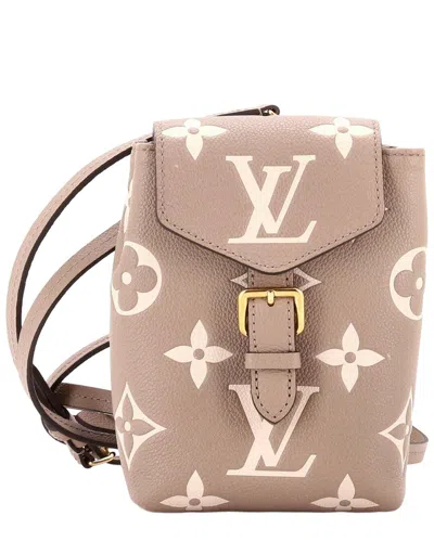 Pre-owned Louis Vuitton Beige Bicolor Monogram Empreinte Giant Tiny Backpack (authentic  Pre-loved)