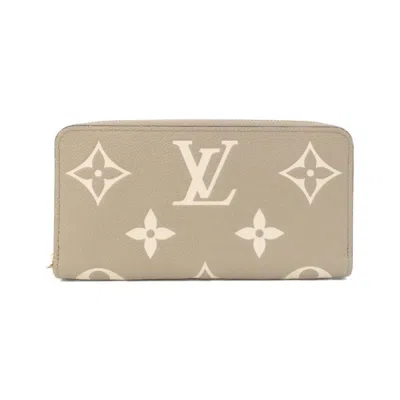 Pre-owned Louis Vuitton Beige Bicolor Tourterelle Leather Long Wallet (bi-fold) ()