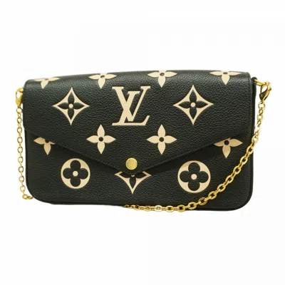 Pre-owned Louis Vuitton Beige Black Chain/shoulder Wallet ()