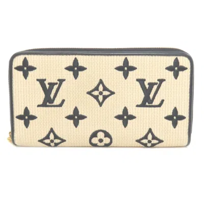 Pre-owned Louis Vuitton Beige Black Cotton Canvas Coin Purse/coin Case ()
