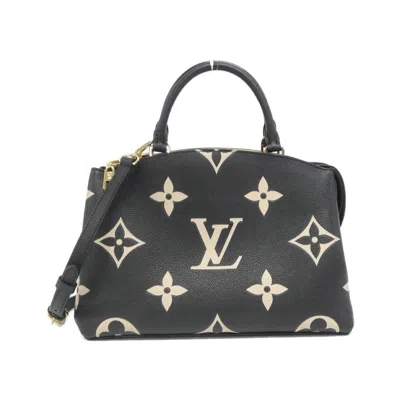 Pre-owned Louis Vuitton Beige Black Leather Handbag Shoulder Bag ()