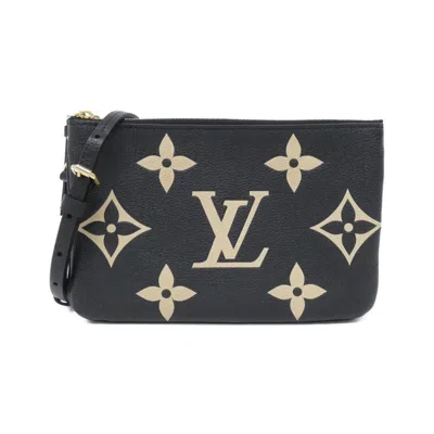 Pre-owned Louis Vuitton Beige Black Leather Pochette Shoulder Bag ()
