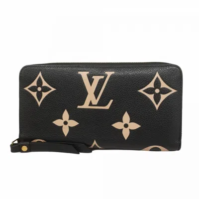 Pre-owned Louis Vuitton Beige Black Long Wallet (bi-fold) () In Multi