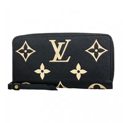 Pre-owned Louis Vuitton Beige Black Long Wallet (bi-fold) () In Multi