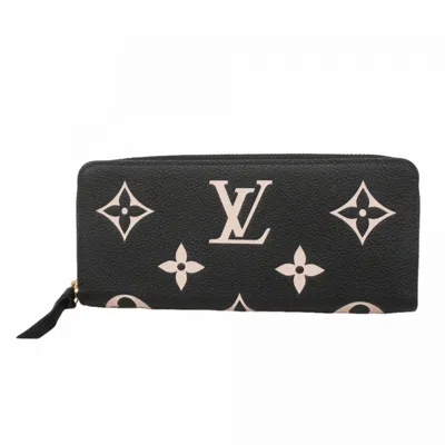 Pre-owned Louis Vuitton Beige Black Long Wallet (bi-fold) () In Multi