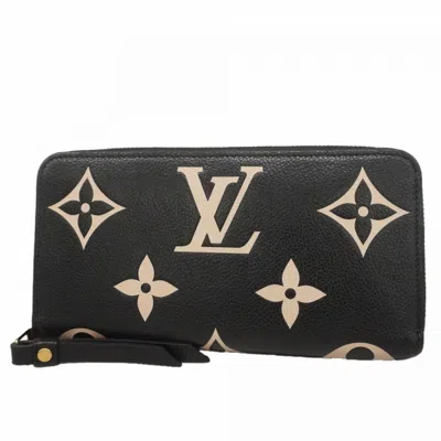 Pre-owned Louis Vuitton Beige Black Long Wallet (bi-fold) () In Multi
