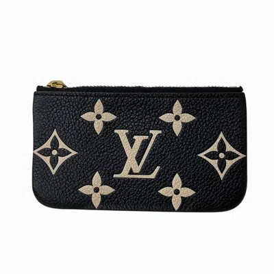 Pre-owned Louis Vuitton Beige Black Monogram Empreinte Coin Purse/coin Case () In Multi