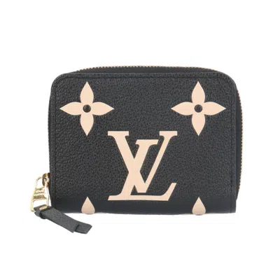 Pre-owned Louis Vuitton Beige Black Monogram Empreinte Coin Purse/coin Case () In Multi
