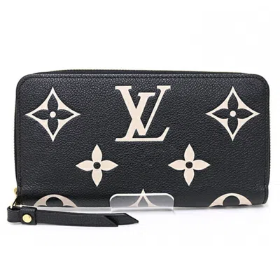 Pre-owned Louis Vuitton Beige Black Monogram Empreinte Leather Wallet (bi-fold) () In Beige, Black