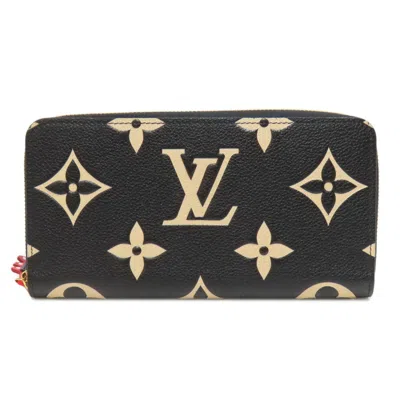 Pre-owned Louis Vuitton Beige Black Monogram Empreinte Long Wallet (bi-fold) () In Multi