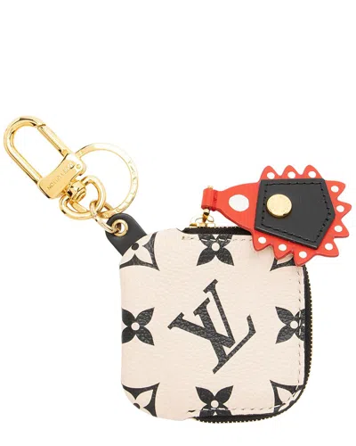Pre-owned Louis Vuitton Beige, Black, Red Leather Crafty Bag Charm Square (authentic Pre-loved)