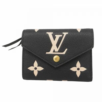 Pre-owned Louis Vuitton Beige Black Wallet (tri-fold) () In Multi