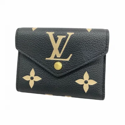 Pre-owned Louis Vuitton Beige Black Wallet (tri-fold) () In Multi
