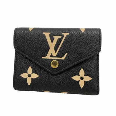 Pre-owned Louis Vuitton Beige Black Wallet (tri-fold) () In Multi